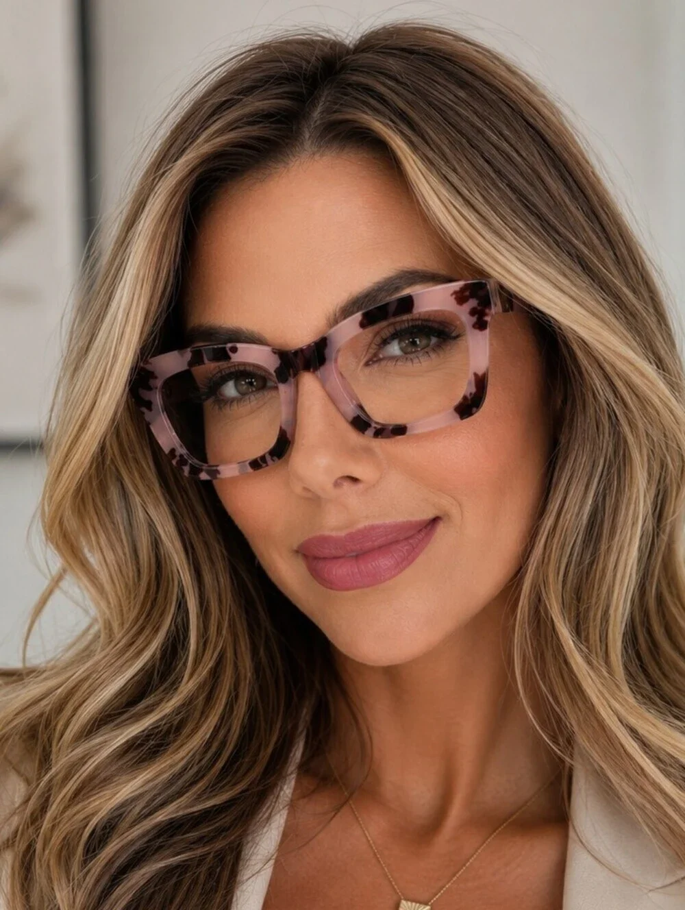 +1.50 Square reading glasses Oprah style Blue light blocking
